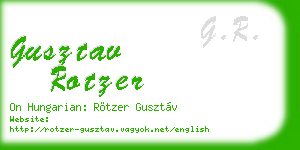 gusztav rotzer business card